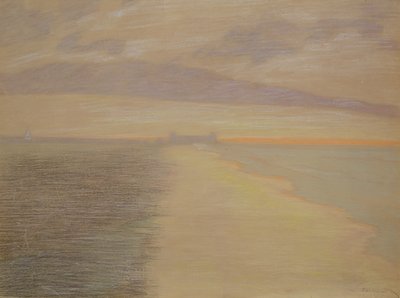 オステンドの海の夕暮れ 作： Leon Spilliaert