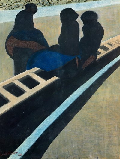 埠頭の漁夫の妻 作： Leon Spilliaert