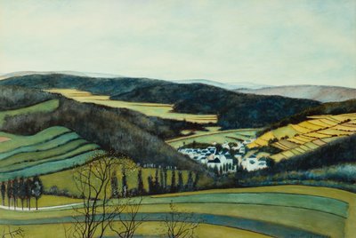 風景、Vressets/Sermois のビュー。 Paysage、Vue Vressets/Sermois 作： Leon Spilliaert