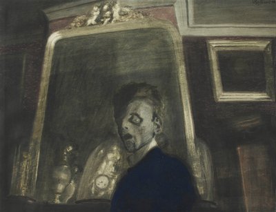 鏡の前の自画像、1908年。 作： Leon Spilliaert