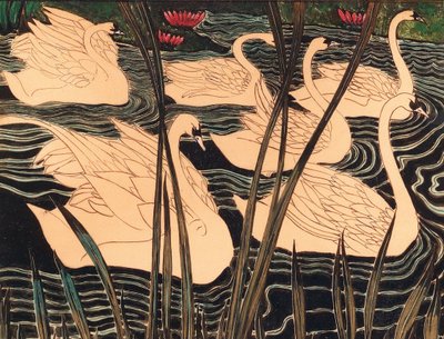 白鳥、c。 1900年。 作： Leon Spilliaert