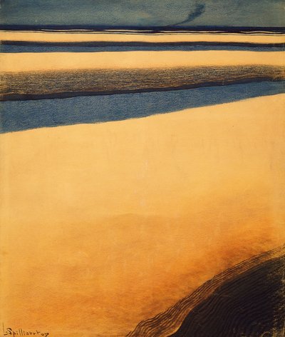 ライナー、蒸気船（キャンバスに油彩） 作： Leon Spilliaert