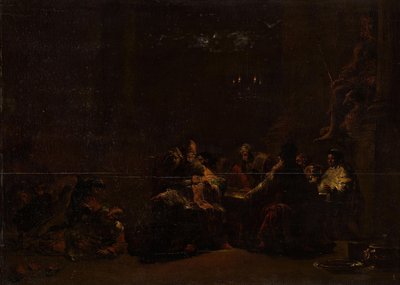 神殿でエレミヤを打っているパシュル 作： Leonaert Bramer