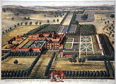 ヨハネス・キップ(c.1652-1722)が彫刻したオックスフォード郡のライコット(エングレーヴィング) 作： Leonard (after) Knyff