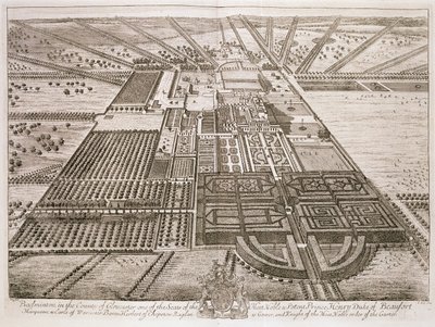 グロスター郡のバドミントンハウス、ヨハネスキップ（c.1652-1722）によって彫刻（192764も参照） 作： Leonard Knyff