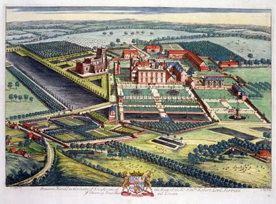 ヨハネスキップ（c.1652-1722）によって刻まれたレスター郡のスタントンハロルド 作： Leonard Knyff