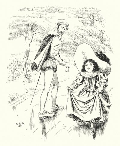 ピッペンヒルを登ろうとしたら、ピッペンヒルが汚れていた（彫刻）。 作： Leonard Leslie Brooke
