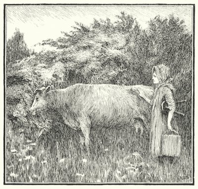 Cushy cow bonny, let down thy milk (in engraving) 作： Leonard Leslie Brooke