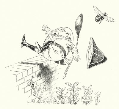Humpty Dumpty sate on a wall (e.g. engraving) 作： Leonard Leslie Brooke