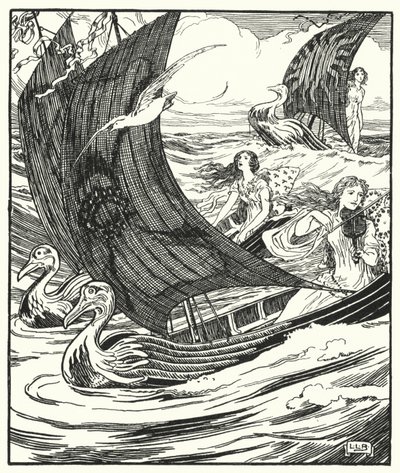私は3隻の船が通り過ぎるのを見ました 作： Leonard Leslie Brooke