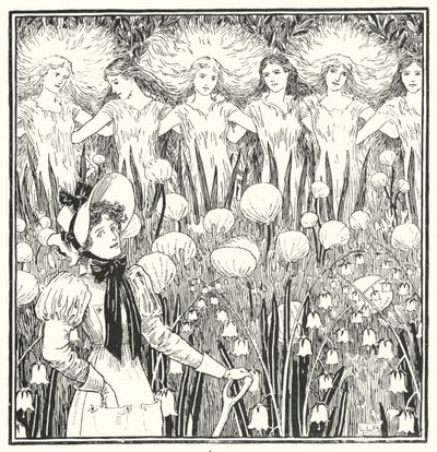 メアリー嬢、まったく逆に、あなたの庭はどうやって育っているのでしょうか（彫刻 作： Leonard Leslie Brooke