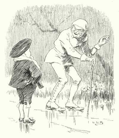 曇り空の朝、ある霧のような天気の時に（エングレービング 作： Leonard Leslie Brooke