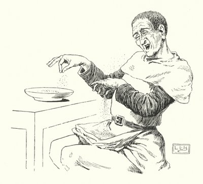 ピーター・パイパーはペッパーのピクルスを摘んでいた（彫刻 作： Leonard Leslie Brooke