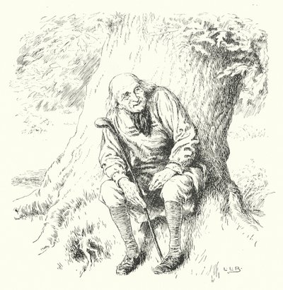 年老いた男が樫の木に言った（彫刻 作： Leonard Leslie Brooke