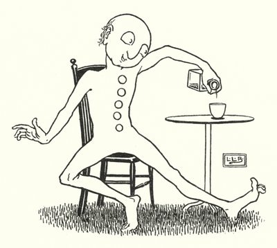 足の指がないポブル（リトグラフ 作： Leonard Leslie Brooke