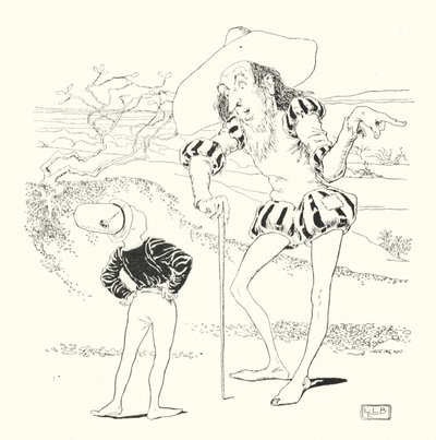 荒野の男は私に尋ねた、海にはどれだけのイチゴが生えているのかと(彫刻) 作： Leonard Leslie Brooke