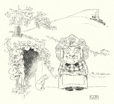 丘の下に住む老婆がいた（彫刻 作： Leonard Leslie Brooke