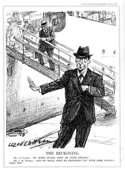 Eamon De Valeraが1932年のオタワ会議に出席する機会を拒否 作： Leonard Raven Hill