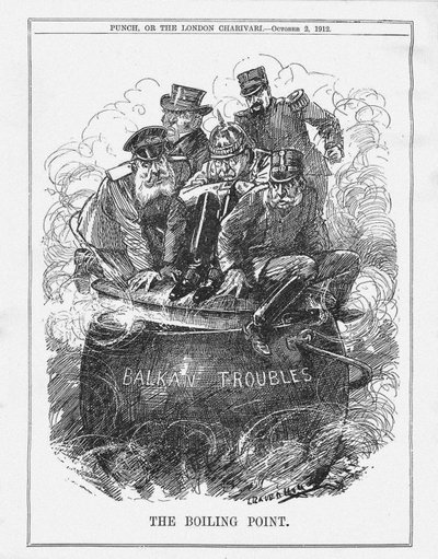 沸点。パンチマガジン、1912年10月2日、1912年 作： Leonard Raven Hill