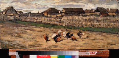 春の風 - Leonard Viktorovich Turzhansky (Tourjanski) (1875-1945) の作品、厚紙に油彩 作： Leonard Viktorovich Turzhansky