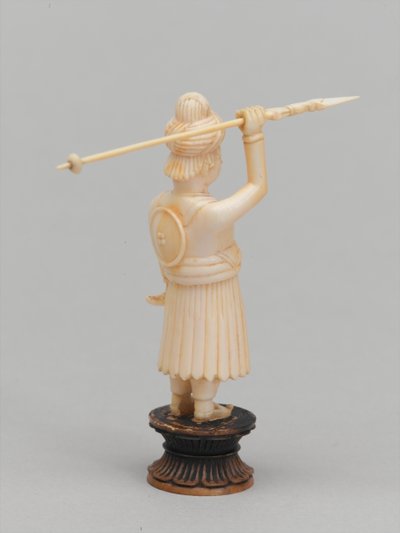 黒のポーン、チェスの駒、インド、1820年頃 作： Leonard Wells Volk