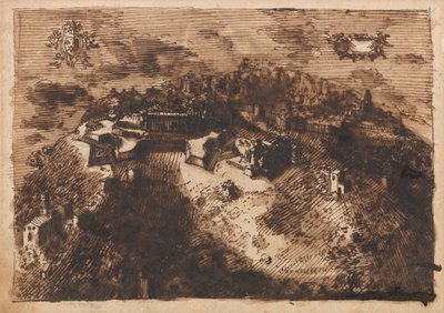 要塞化された町 (reto); 幾何学的なデザイン (裏面) 作： Leonardo Scaglia