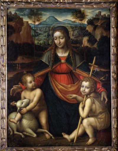 聖母 - レオナルド・ダ・ヴィンチの学校、マントン美術館 作： Leonardo da (school of) Vinci