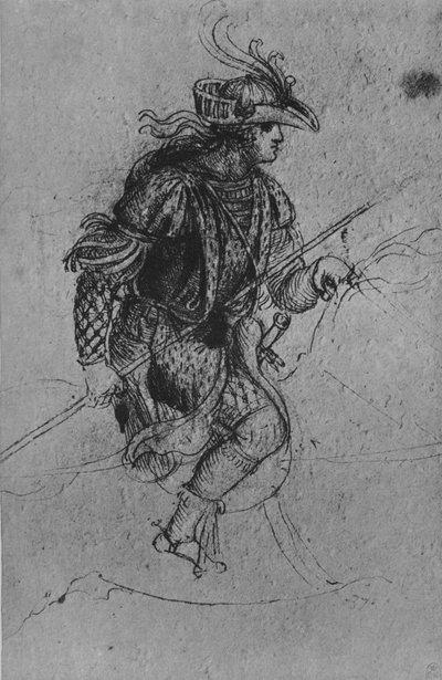 乗馬の青年、c1480 1945 作： Leonardo da Vinci