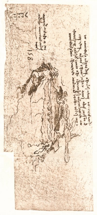 地中海を表す地図、c1472-c1519 1883 作： Leonardo da Vinci