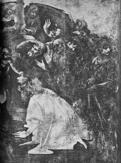 賢者の崇拝-右下部分、c1481 1945 作： Leonardo da Vinci
