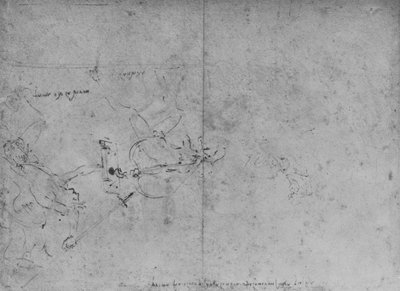 Allegory of Fame Attacking Envy、c1480 1945 作： Leonardo da Vinci