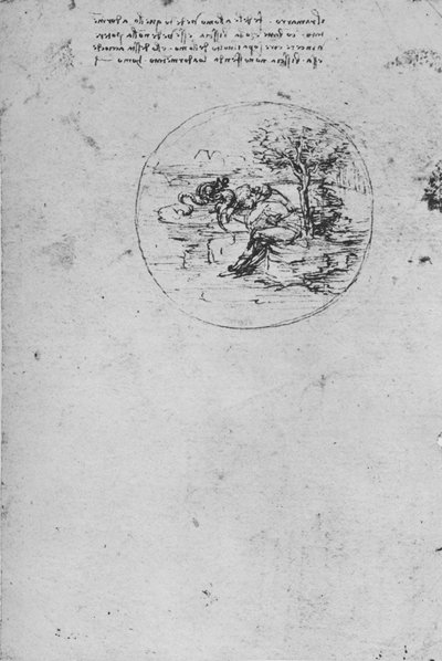 真実を象徴するトカゲの寓話、c1480 1945 作： Leonardo da Vinci