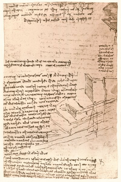 建築図面、c1472-c1519 1883 作： Leonardo da Vinci
