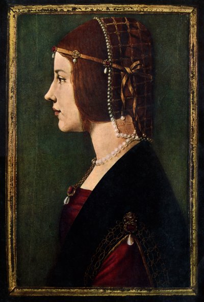 ベアトリスデステ1475-1497、c1490。 作： Leonardo da Vinci