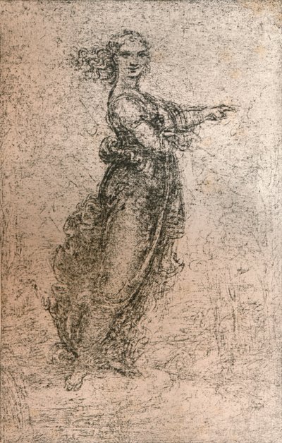 女性図の木炭、c1472-c1519 1883 作： Leonardo da Vinci