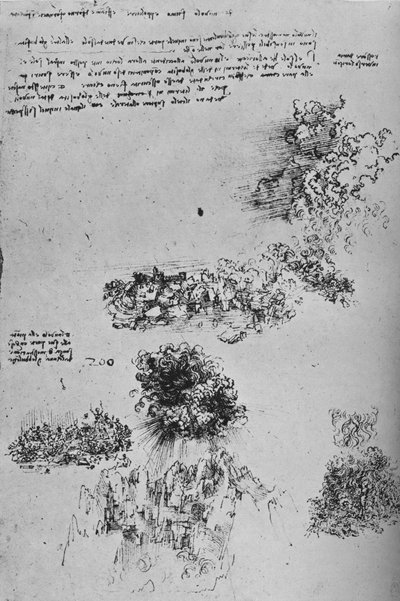 地球上の天国から降った雨、c1480 1945 作： Leonardo da Vinci