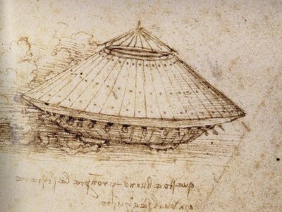 装甲戦車の絵、1485年頃 作： Leonardo da Vinci