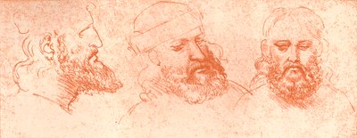 赤いチョークで東洋の頭の絵、c1472-c1519 1883 作： Leonardo da Vinci