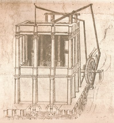 城と別荘のプロジェクトの図面、c1472-c1519 1883 作： Leonardo da Vinci