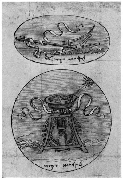 エンブレム、Hostinato Rigore詳細、1954年後半または16世紀初頭 作： Leonardo da Vinci