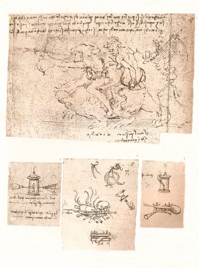 寓話的な表現の4つの図、c1472-c1519 1883 作： Leonardo da Vinci