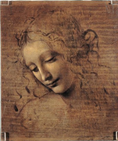 女性の頭 作： Leonardo da Vinci