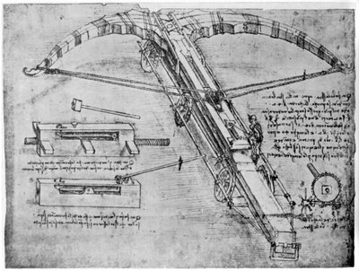 ジャイアントクロスボウ、1480-1485 1954 作： Leonardo da Vinci