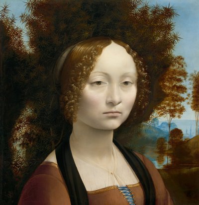 ジネヴラ・デ・ベンチ［裏面］、1474～1478年頃。 作： Leonardo da Vinci