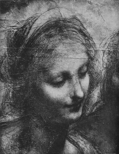 聖母の頭-聖アンナと幼子聖ヨハネの聖母子、c1480 1945 作： Leonardo da Vinci