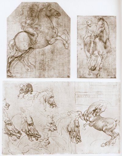 ホースマン、1480-1481。 作： Leonardo da Vinci