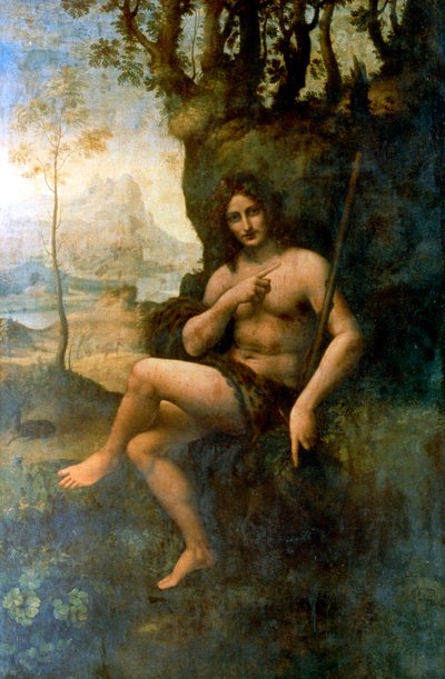 洗礼者ヨハネ、バッカスの属性、1513年〜1516年。 作： Leonardo da Vinci
