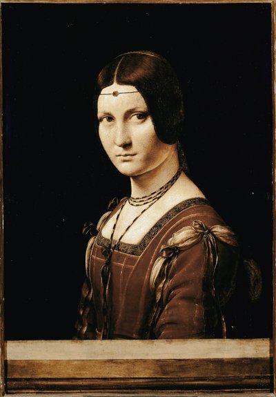 La Belle Ferronniere.(木に油 作： Leonardo da Vinci