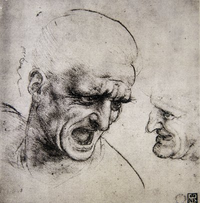 レオナルド・ダ・ヴィンチ（1452 - 1519）：「アンギアーリの戦い」のための習作（イマジン 作： Leonardo da Vinci