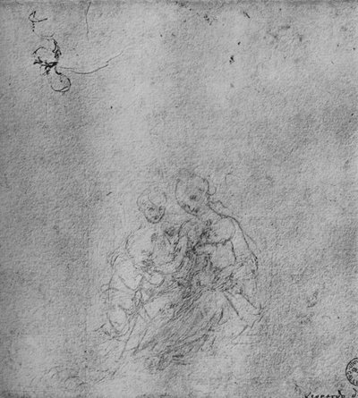 聖ヨハネと天使のいるマドンナと子供、c1475 1945 作： Leonardo da Vinci